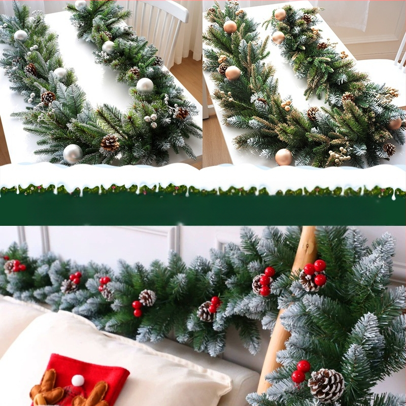 2025 noi decorațiuni de Crăciun, ornamente din ratan, agățat pe ușă, fundal, recuzită de perete, coroană, pandantiv, aspect scenă de activitate