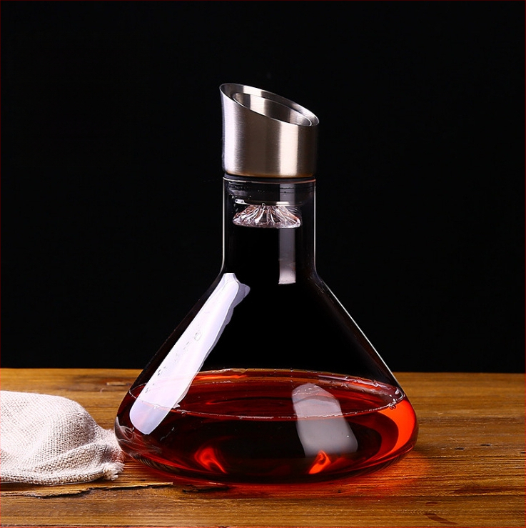 Švino neturintis krištolo raudonojo vyno dekanteris, kūrybinis stiklo pilstytojas, greito vyno spirito vyno rinkinys, raudonojo vyno taurė