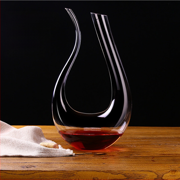 Švino neturintis krištolo raudonojo vyno dekanteris, kūrybinis stiklo pilstytojas, greito vyno spirito vyno rinkinys, raudonojo vyno taurė