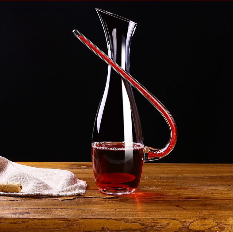 Švino neturintis krištolo raudonojo vyno dekanteris, kūrybinis stiklo pilstytojas, greito vyno spirito vyno rinkinys, raudonojo vyno taurė