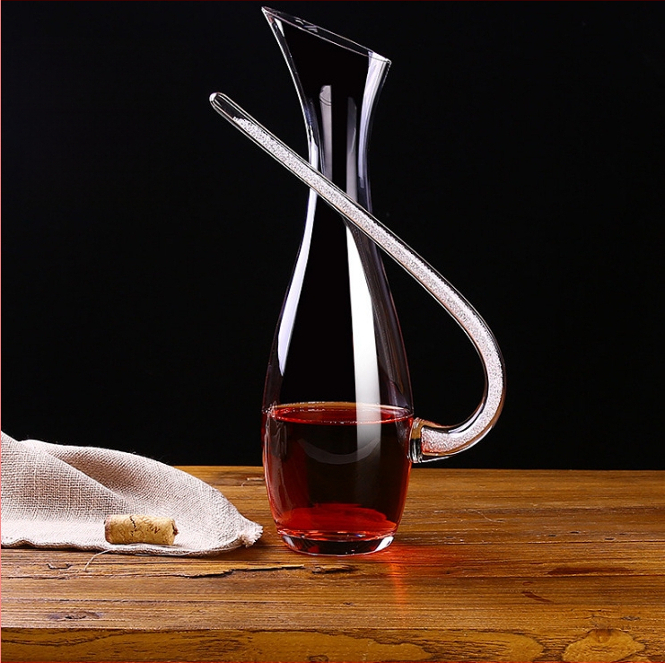 Švino neturintis krištolo raudonojo vyno dekanteris, kūrybinis stiklo pilstytojas, greito vyno spirito vyno rinkinys, raudonojo vyno taurė