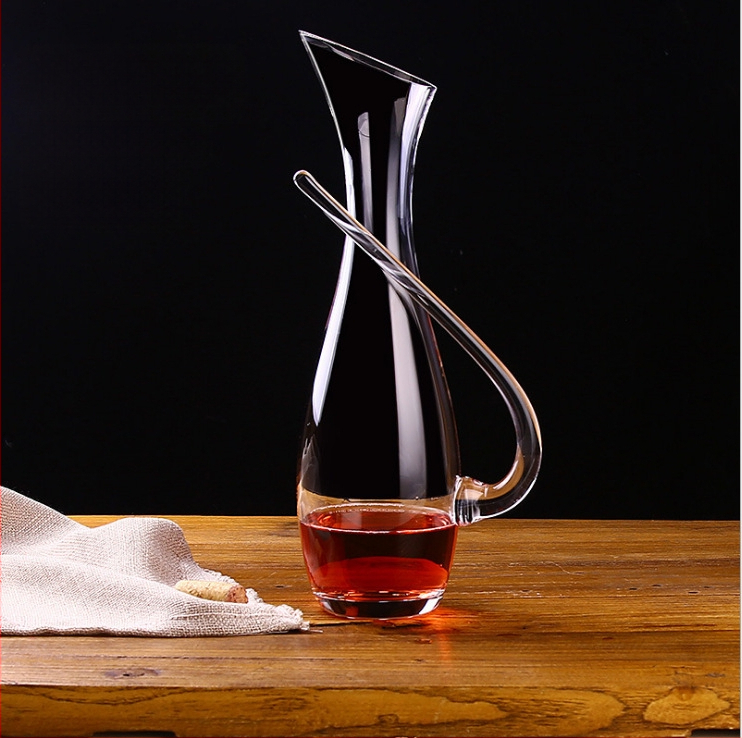 Švino neturintis krištolo raudonojo vyno dekanteris, kūrybinis stiklo pilstytojas, greito vyno spirito vyno rinkinys, raudonojo vyno taurė