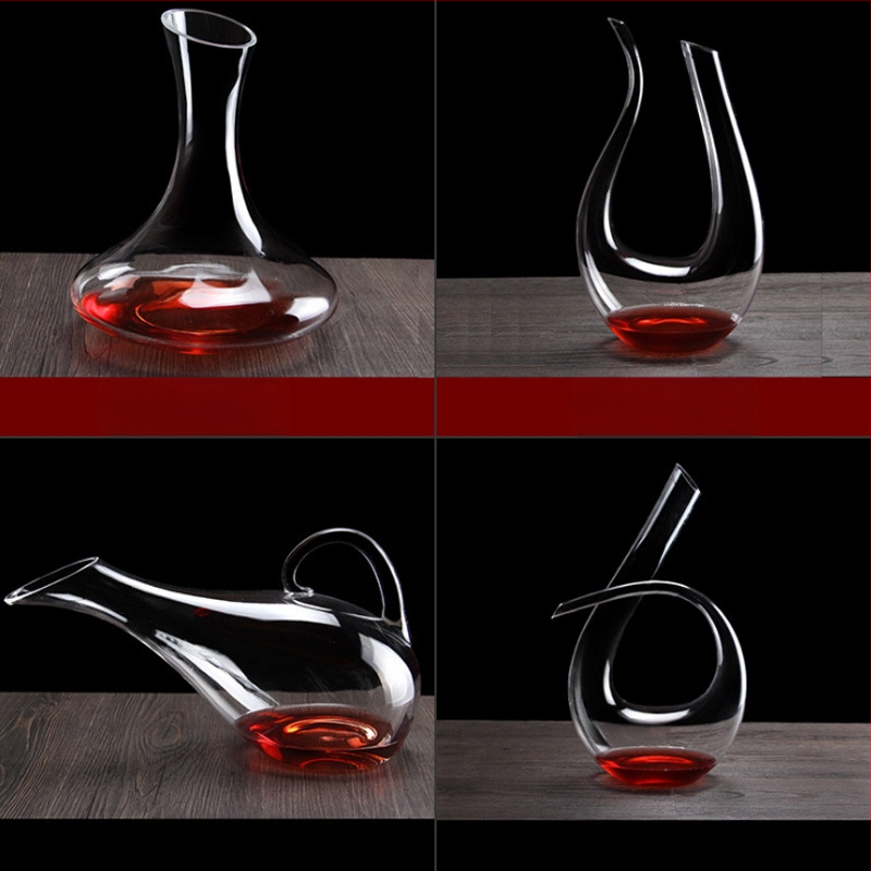 Švino neturintis krištolo raudonojo vyno dekanteris, kūrybinis stiklo pilstytojas, greito vyno spirito vyno rinkinys, raudonojo vyno taurė