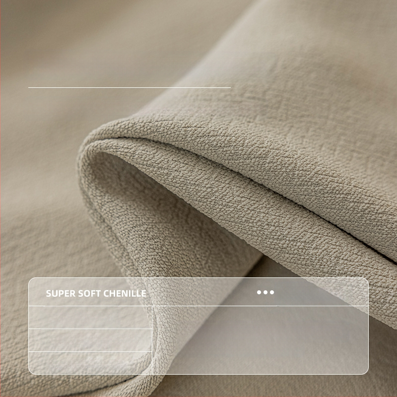 Miegamojo užuolaidos, visiškai užtamsintos, sutirštintos medvilnės ir lino, modernios, paprastos prancūziško įėjimo, prabangios „matcha“ spalvos, apdailos svetainės, gamyklinis tiesioginis pardavimas.