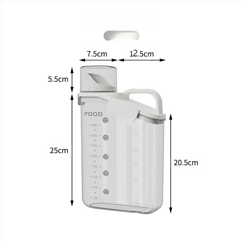 Nedvességálló, hordozható, lezárt üveges gabonapehely üveg konyhai tárolódoboz átlátszó kisállateledel rizsvödör tea tárolóedény