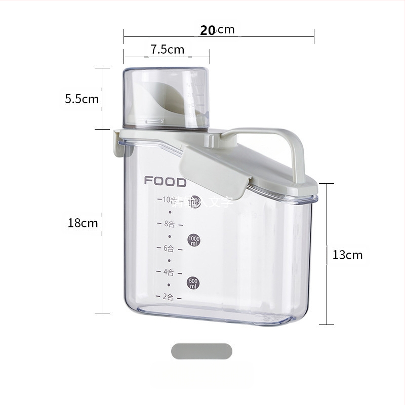 Nedvességálló, hordozható, lezárt üveges gabonapehely üveg konyhai tárolódoboz átlátszó kisállateledel rizsvödör tea tárolóedény