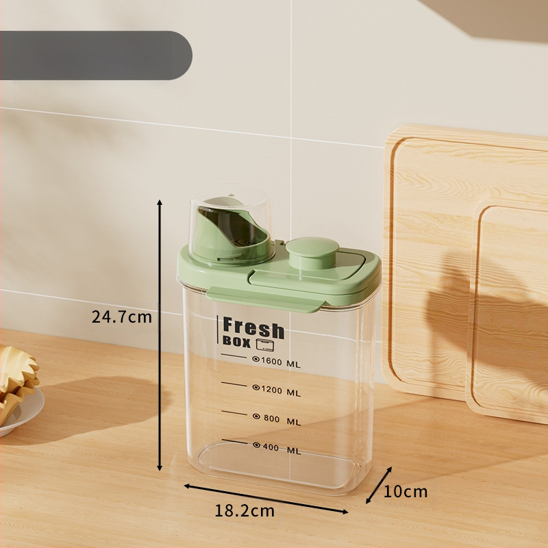 Nedvességálló, hordozható, lezárt üveges gabonapehely üveg konyhai tárolódoboz átlátszó kisállateledel rizsvödör tea tárolóedény