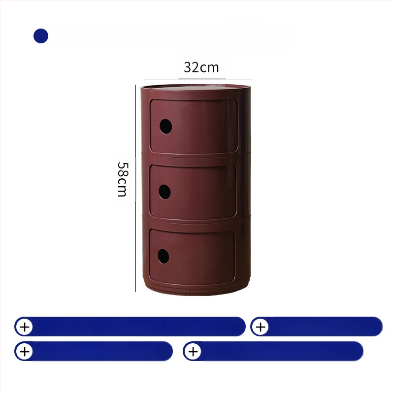 Nordic Ins Internet Celebrity ümar öökapp moodne minimalistlik plastmassist hoiukapp elutoa hoiukapp mitmekihiline väike külgkapp
