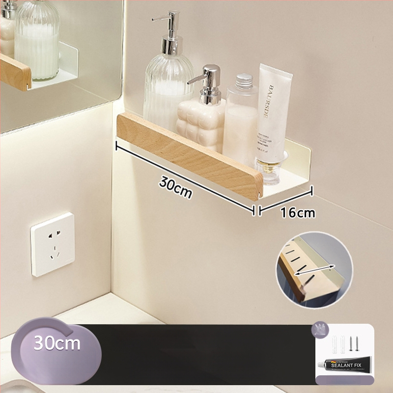 Kreminio stiliaus rąstinė tualeto laikymo lentyna, praplatinta be perforatoriaus, tualeto, vonios kambario, praustuvo laikymo lentyna