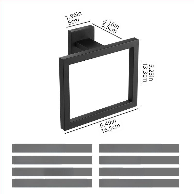 ♡Skersinis kvadratinis vamzdinis rankšluosčių kabykla, nerūdijančio plieno rankšluosčių kabykla, rankšluosčių žiedas, vonios kambario palto kabliukas, servetėlių laikiklis, vonios kambario pakabinimas