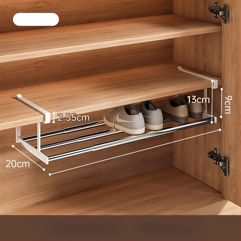 Sissetõmmatav kingariiul, majapidamiskingakapp, kihiline vahesein, kinga hoiustamise artefakt, ruumisäästlik rippkorv