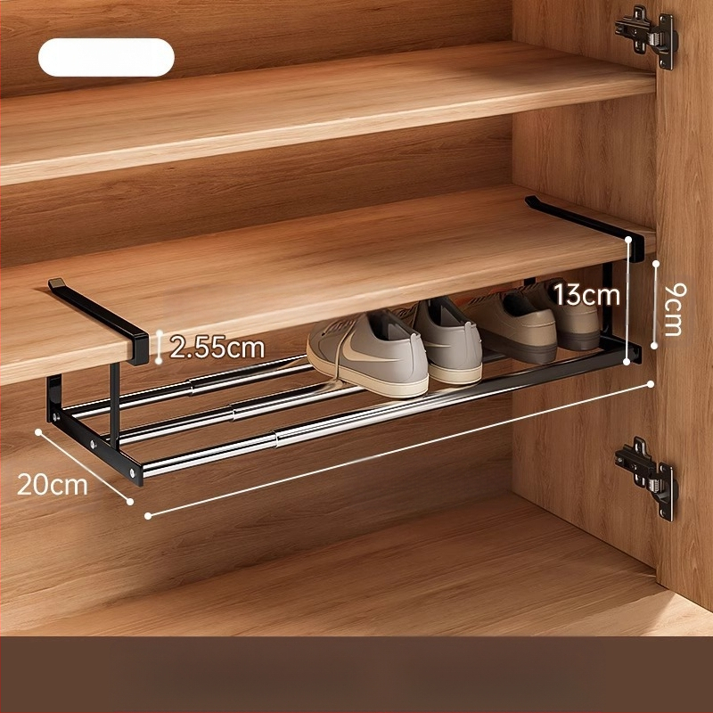 Sissetõmmatav kingariiul, majapidamiskingakapp, kihiline vahesein, kinga hoiustamise artefakt, ruumisäästlik rippkorv