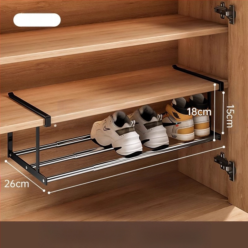 Sissetõmmatav kingariiul, majapidamiskingakapp, kihiline vahesein, kinga hoiustamise artefakt, ruumisäästlik rippkorv