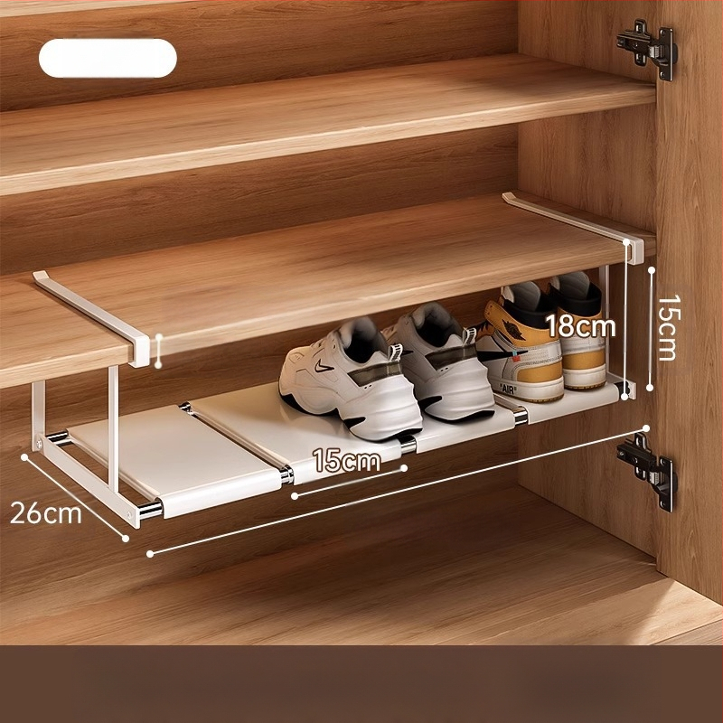 Sissetõmmatav kingariiul, majapidamiskingakapp, kihiline vahesein, kinga hoiustamise artefakt, ruumisäästlik rippkorv