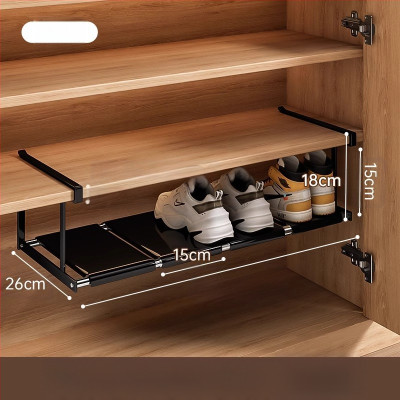 Sissetõmmatav kingariiul, majapidamiskingakapp, kihiline vahesein, kinga hoiustamise artefakt, ruumisäästlik rippkorv