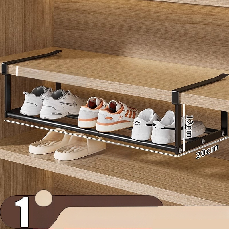 Sissetõmmatav kingariiul, majapidamiskingakapp, kihiline vahesein, kinga hoiustamise artefakt, ruumisäästlik rippkorv