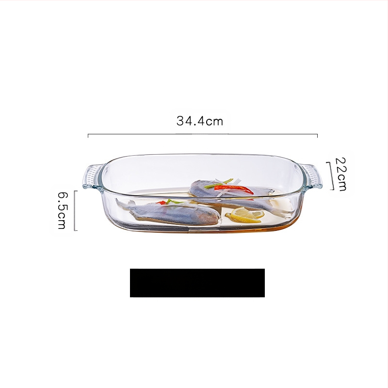 Mikrohullámú sütőben hőálló üveg sütőtálca sütőben sütőedények sült rizses tál párolt edények kerek téglalap alakú párolt halas tányér kristályedény