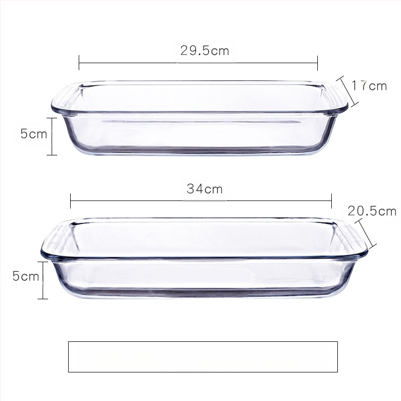 Mikrohullámú sütőben hőálló üveg sütőtálca sütőben sütőedények sült rizses tál párolt edények kerek téglalap alakú párolt halas tányér kristályedény