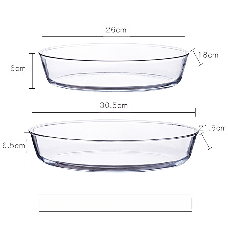 Mikrohullámú sütőben hőálló üveg sütőtálca sütőben sütőedények sült rizses tál párolt edények kerek téglalap alakú párolt halas tányér kristályedény