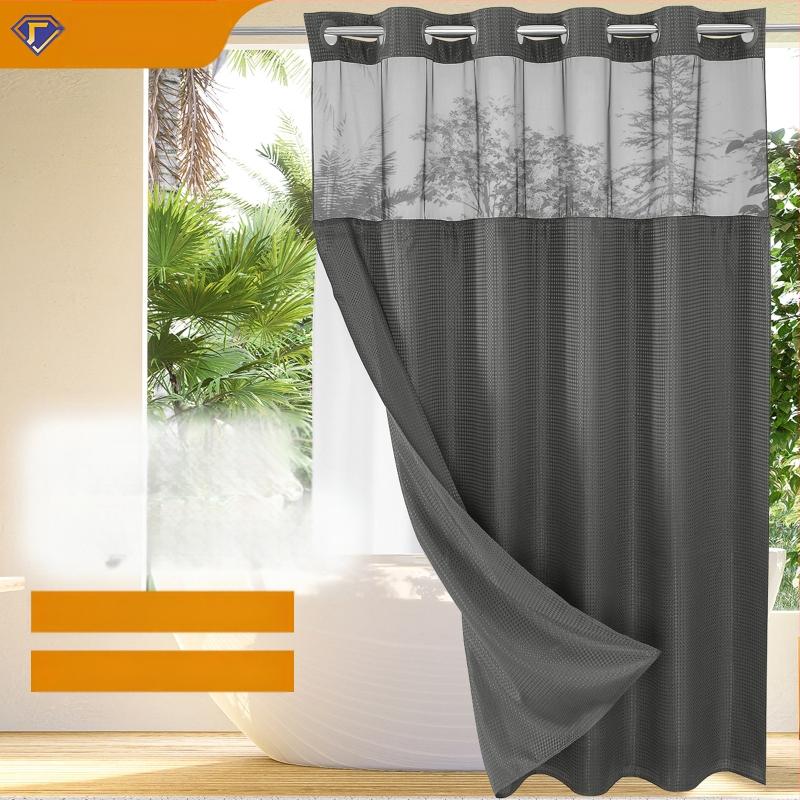 Vahvlikujulised dušikardinad, kahekihilised suured rõngad, polüester, veekindlad kardinad, vannitoakardinad, vannitoa vaheseinakardinad, veekindlad ja hallituskindlad kardinad