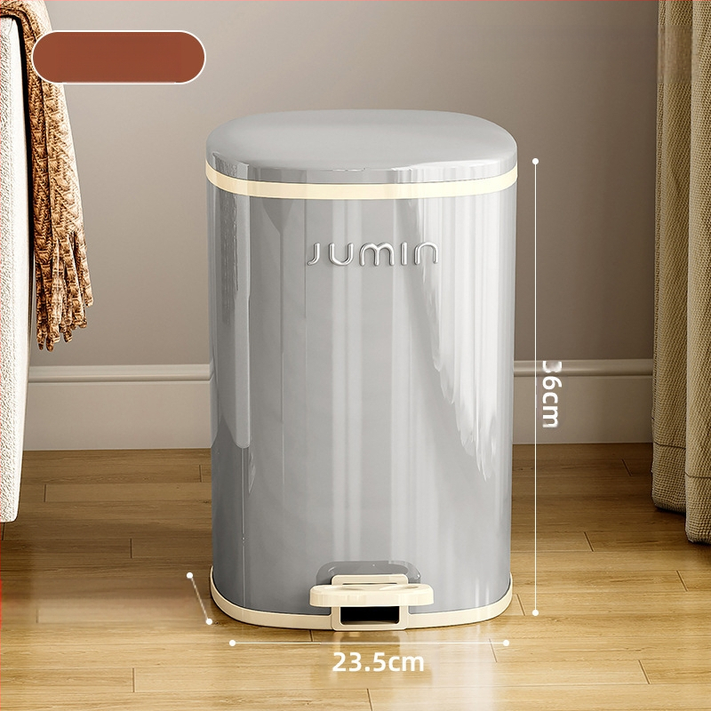 Plastmasas PP virtuves atkritumu tvertne ar vāku, ar kāju darbināmu, mājas viesistabai, pieejamai, luksusa, augstas klases, lielas ietilpības vannas istabai, guļamistabai