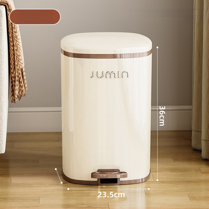 Plastmasas PP virtuves atkritumu tvertne ar vāku, ar kāju darbināmu, mājas viesistabai, pieejamai, luksusa, augstas klases, lielas ietilpības vannas istabai, guļamistabai