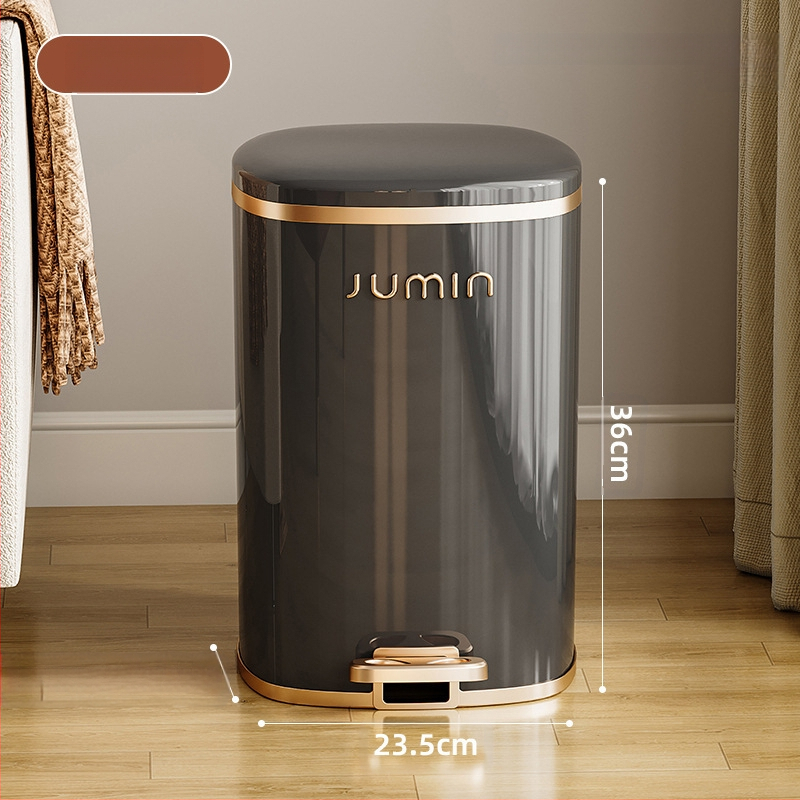 Plastmasas PP virtuves atkritumu tvertne ar vāku, ar kāju darbināmu, mājas viesistabai, pieejamai, luksusa, augstas klases, lielas ietilpības vannas istabai, guļamistabai