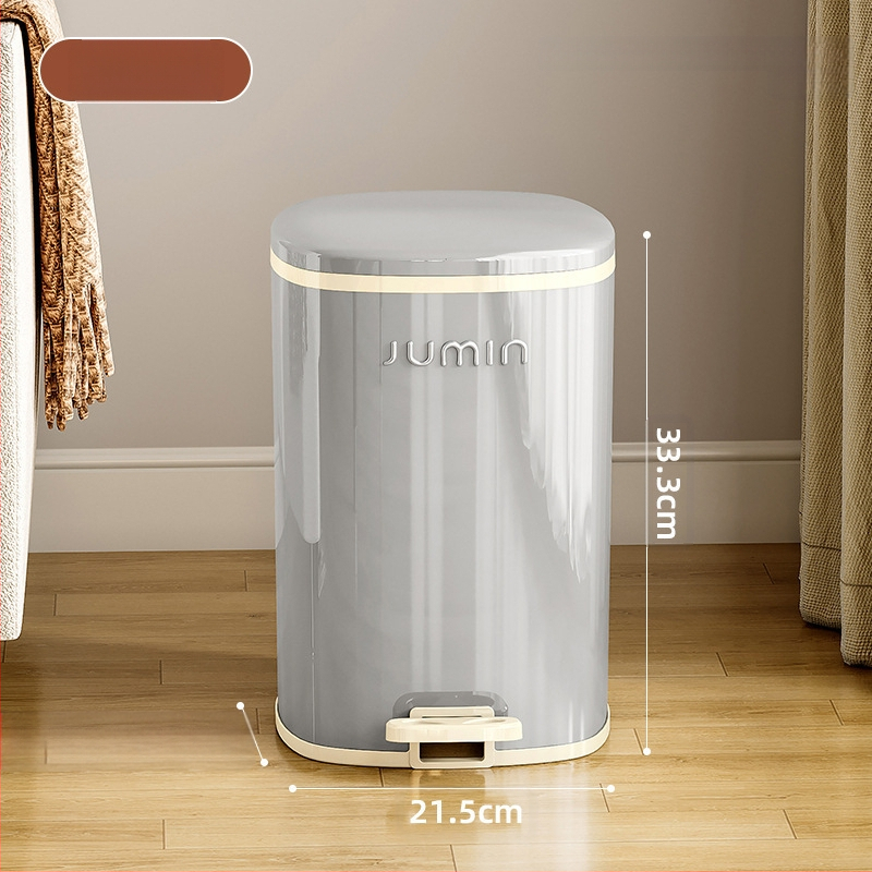 Plastmasas PP virtuves atkritumu tvertne ar vāku, ar kāju darbināmu, mājas viesistabai, pieejamai, luksusa, augstas klases, lielas ietilpības vannas istabai, guļamistabai