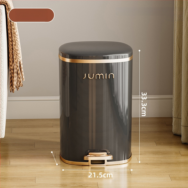 Plastmasas PP virtuves atkritumu tvertne ar vāku, ar kāju darbināmu, mājas viesistabai, pieejamai, luksusa, augstas klases, lielas ietilpības vannas istabai, guļamistabai