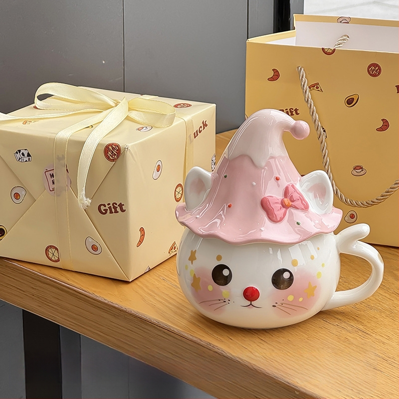 Tüdrukutele mõeldud kruus, nägus kontori kummitustega veekruus, sünnipäevakingitus, eriti ilusa kassikujuline keraamika hulgimüük