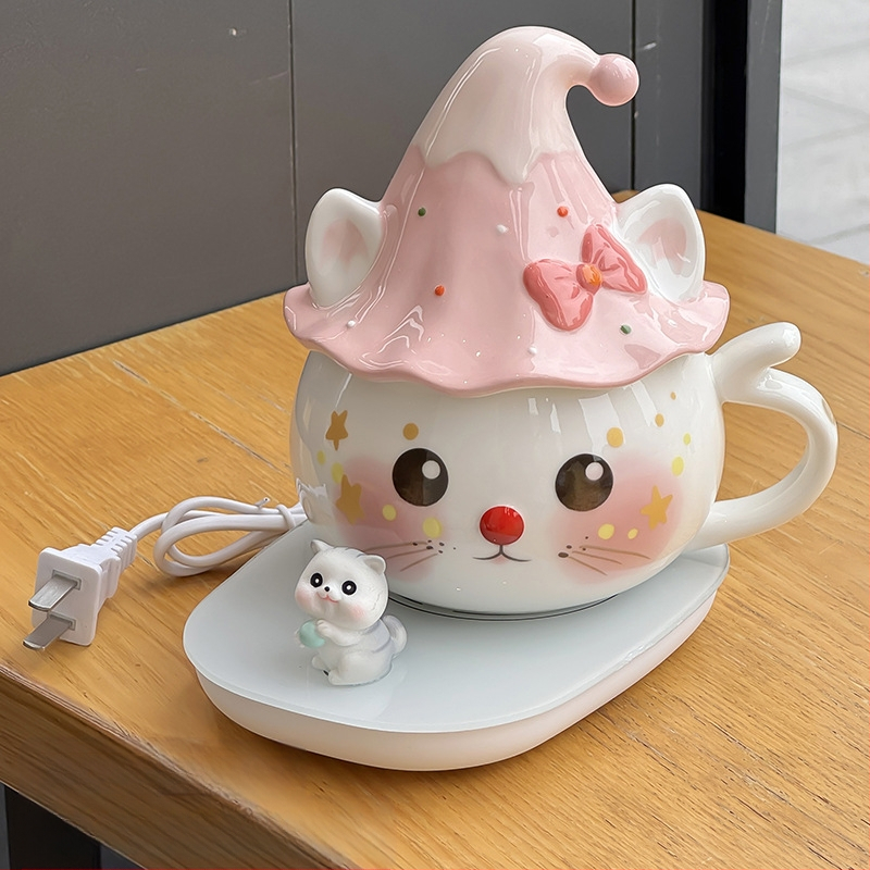 Tüdrukutele mõeldud kruus, nägus kontori kummitustega veekruus, sünnipäevakingitus, eriti ilusa kassikujuline keraamika hulgimüük