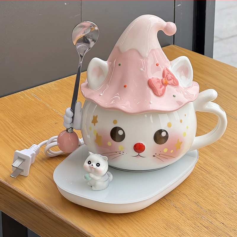 Tüdrukutele mõeldud kruus, nägus kontori kummitustega veekruus, sünnipäevakingitus, eriti ilusa kassikujuline keraamika hulgimüük