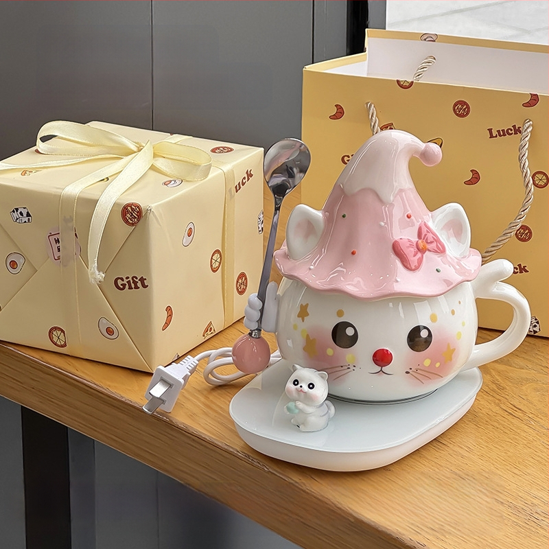 Tüdrukutele mõeldud kruus, nägus kontori kummitustega veekruus, sünnipäevakingitus, eriti ilusa kassikujuline keraamika hulgimüük