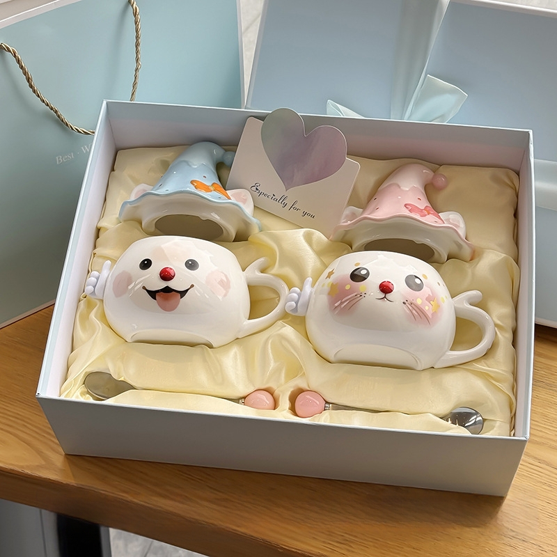 Tüdrukutele mõeldud kruus, nägus kontori kummitustega veekruus, sünnipäevakingitus, eriti ilusa kassikujuline keraamika hulgimüük