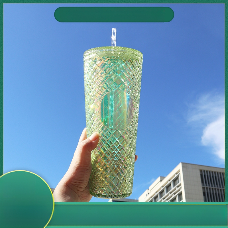 Naujas, karštai parduodamas, madingas, rotango šiaudinis puodelis, 710 ml, didelės talpos, daugiaspalvis, vidaus geriamasis puodelis, pasirenkamas tiesioginiam tiekimui iš gamyklos.