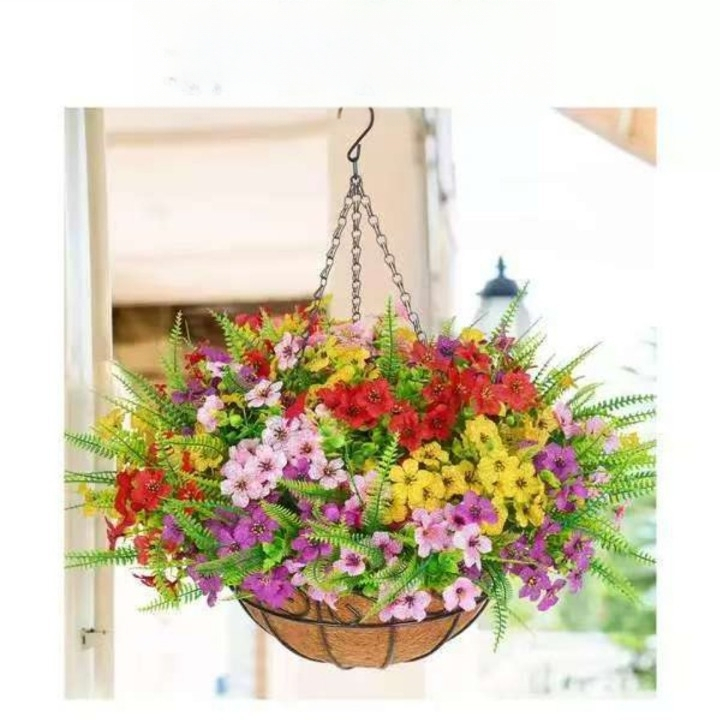 Amazon Transfrontalieră Flori Artificiale Art Cocos Palmier Agățat Coș Set Agățat Ghiveci Ușă Decorare Ghirlandă Nuntă Daisy Plante Verzi Amenajare a Peisagistică