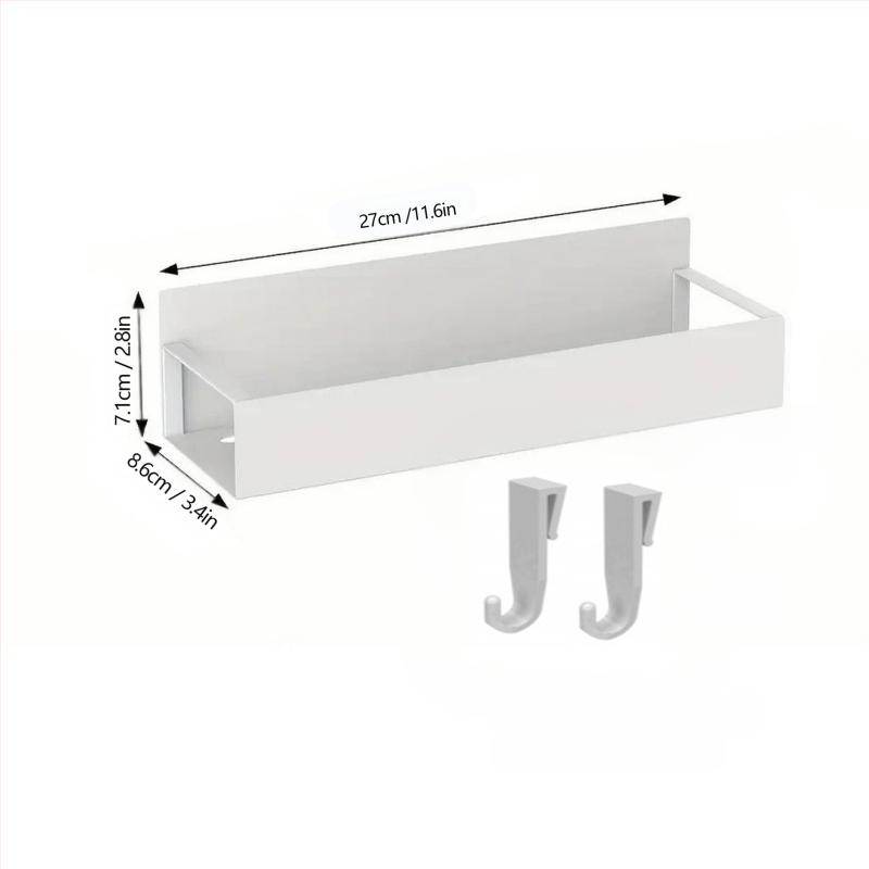 Pārrobežu ledusskapja sānu piekaramā magnētiskā absorbcijas uzglabāšanas kaste virtuves uzglabāšanas apdares uzglabāšanas caurumu dēļa magnētiskais sienas plaukts