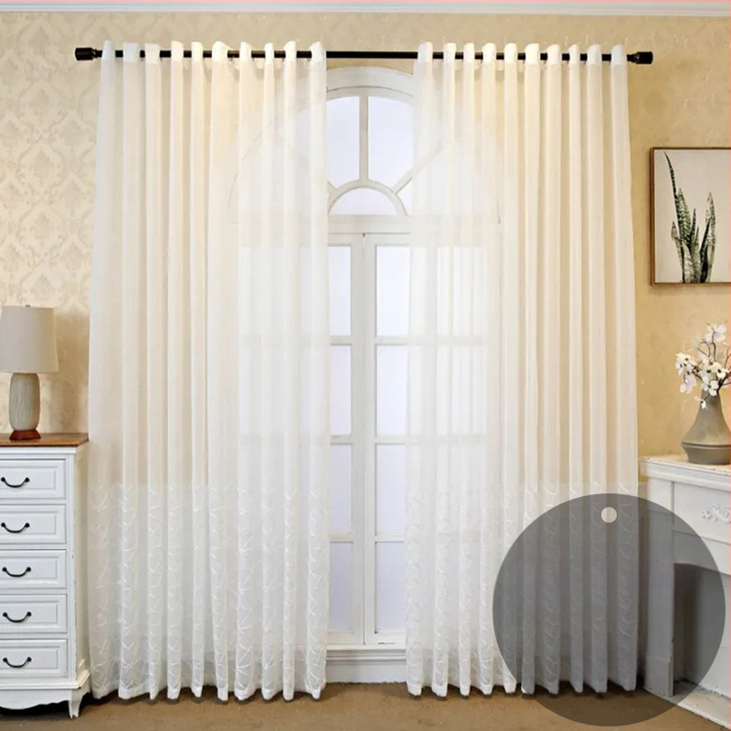 Nagykereskedelmi francia csipke ablakfüggöny otthoni nappali hálószoba félárnyékoló ablakfüggöny romantikus fehér csipke erkélyfüggöny
