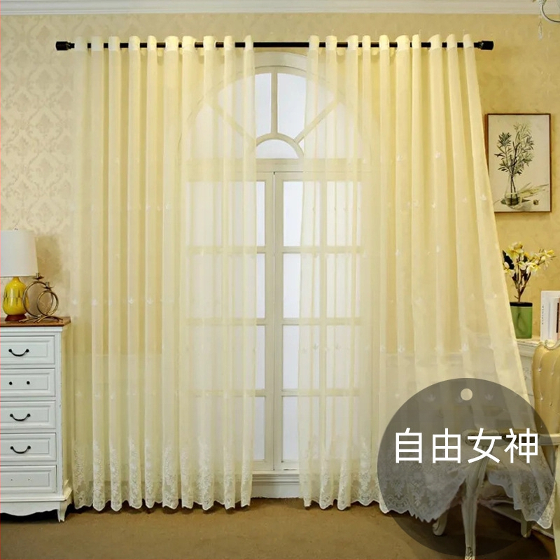 Nagykereskedelmi francia csipke ablakfüggöny otthoni nappali hálószoba félárnyékoló ablakfüggöny romantikus fehér csipke erkélyfüggöny