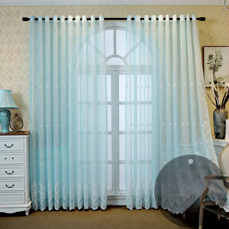 Nagykereskedelmi francia csipke ablakfüggöny otthoni nappali hálószoba félárnyékoló ablakfüggöny romantikus fehér csipke erkélyfüggöny