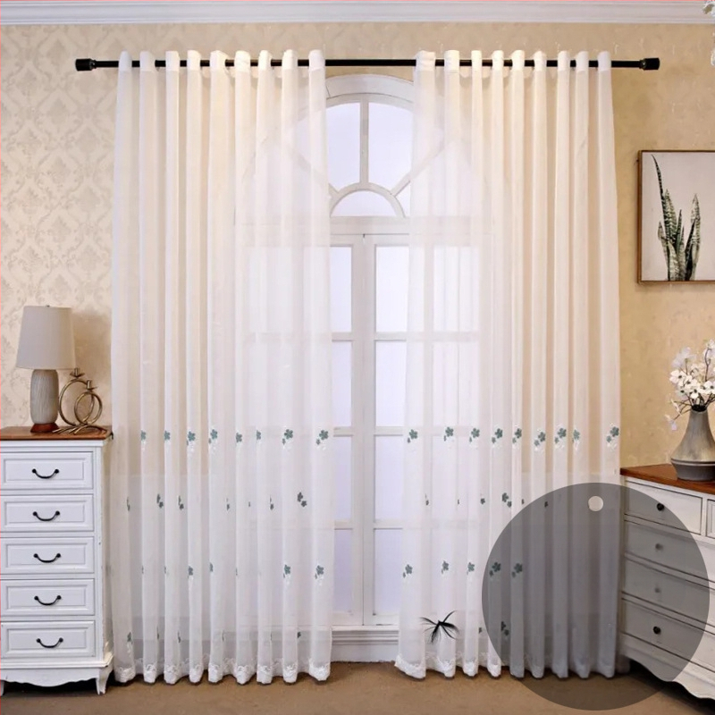 Nagykereskedelmi francia csipke ablakfüggöny otthoni nappali hálószoba félárnyékoló ablakfüggöny romantikus fehér csipke erkélyfüggöny