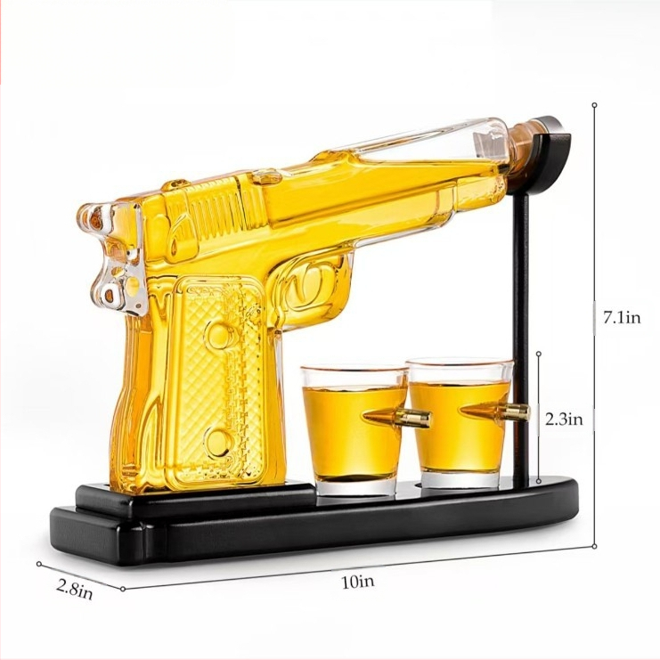 Határokon átnyúló népszerű üvegpisztoly whisky dekanter whisky adagoló bútorok borkészlet ajándékok otthoni ajándékok