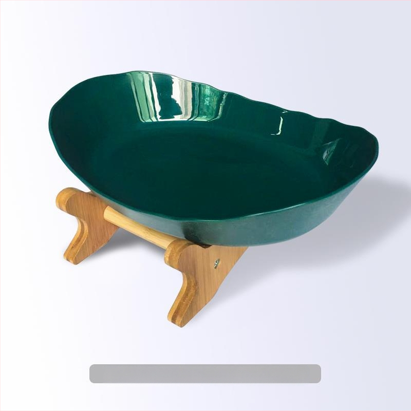 Kūrybinga trijų sluoksnių daugiasluoksnė vaisių lėkštė, europietiška keraminė sausų vaisių lėkštė, bambuko medinė lentynėlė, buitinių užkandžių lėkštė, saldainių padėklas, vaisių krepšelis