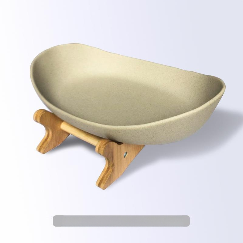 Kūrybinga trijų sluoksnių daugiasluoksnė vaisių lėkštė, europietiška keraminė sausų vaisių lėkštė, bambuko medinė lentynėlė, buitinių užkandžių lėkštė, saldainių padėklas, vaisių krepšelis