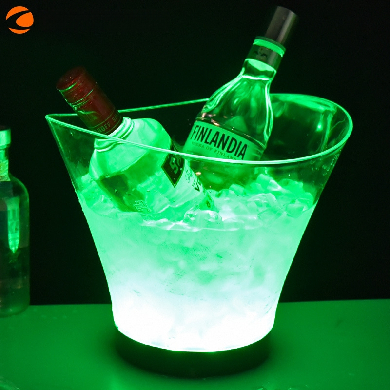 Naujas ledo kibiras su lediniu kibiru, aukščiausios klasės šampano kibiro, vyno rinkinio, vakarėlių vyno laikiklis su įvairiais šviestuvais, pasirenkamas tiesioginis pardavimas iš gamyklos.