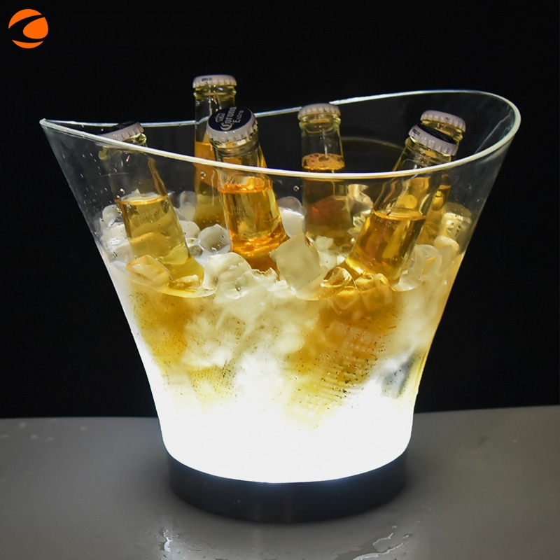 Naujas ledo kibiras su lediniu kibiru, aukščiausios klasės šampano kibiro, vyno rinkinio, vakarėlių vyno laikiklis su įvairiais šviestuvais, pasirenkamas tiesioginis pardavimas iš gamyklos.