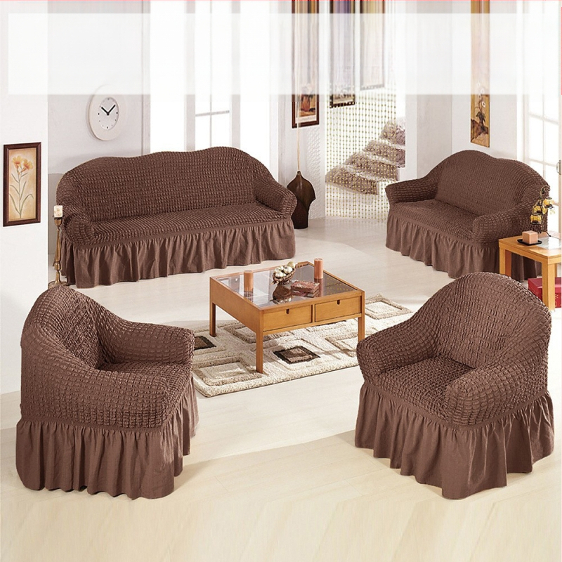 Калъф за диван с възглавница за една седалка с външна търговия, разтегателен калъф Seersucker с пълно покритие, калъф за възглавница за диван, подходящ за всички сезони