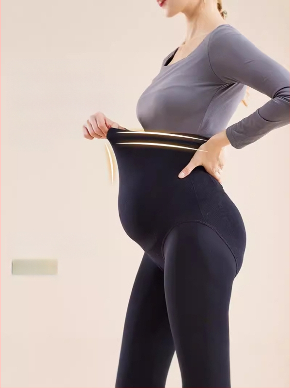 Chunyi kismama csípőtámaszos és fenékemelést segítő, meleg leggings, polár béléssel és vastagított, bőrszínű harisnyanadrág