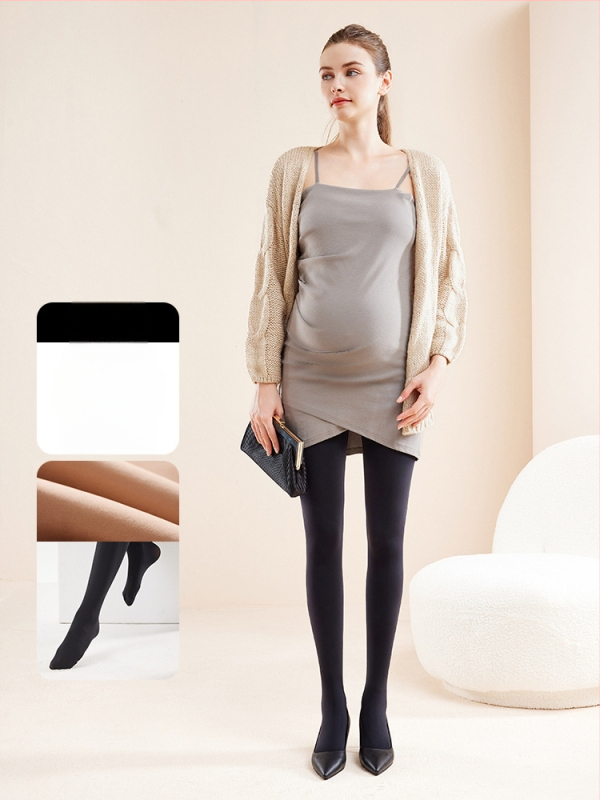 Chunyi kismama csípőtámaszos és fenékemelést segítő, meleg leggings, polár béléssel és vastagított, bőrszínű harisnyanadrág