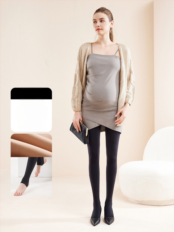 Chunyi kismama csípőtámaszos és fenékemelést segítő, meleg leggings, polár béléssel és vastagított, bőrszínű harisnyanadrág